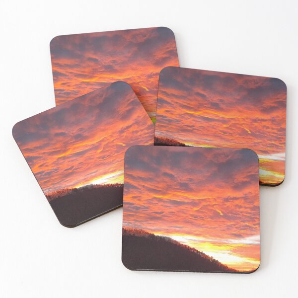 Item preview, Warm Pastel Sunrise with Immense Oranges and Yellows illuminating the Clouds in the Morning Sky designed and sold by PrettyLittlePic.