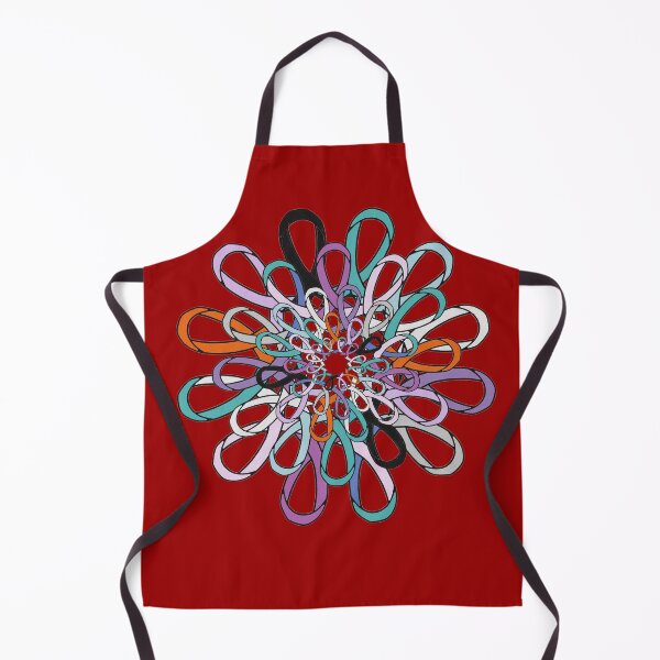 Item preview, Cancer Awareness Ribbon Flower Mandala designed and sold by The Ginger Dragonfly Design Company.