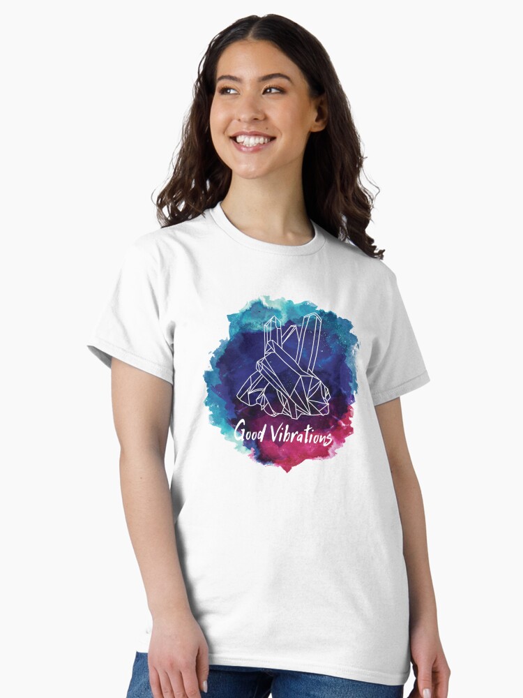 Thumbnail 2 of 7, Classic T-Shirt, Good Vibrations designed and sold by KatySouders.