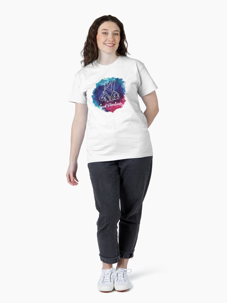 Thumbnail 4 of 7, Classic T-Shirt, Good Vibrations designed and sold by KatySouders.