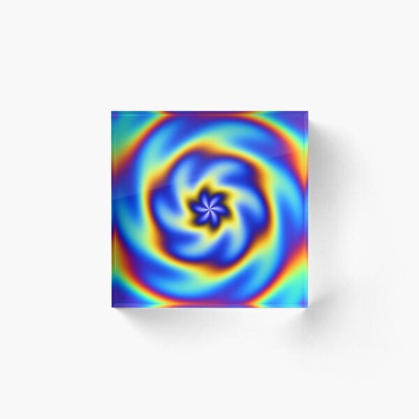 Blue Petal Acrylic Block