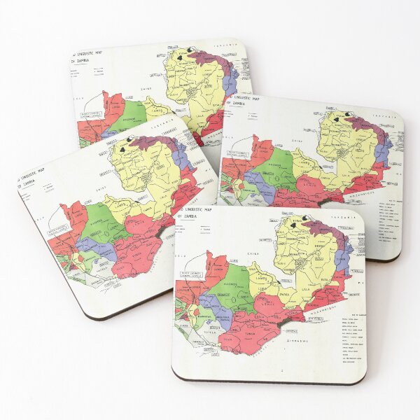 Item preview, Tribal Linguistic map Zambia designed and sold by romeobravado.