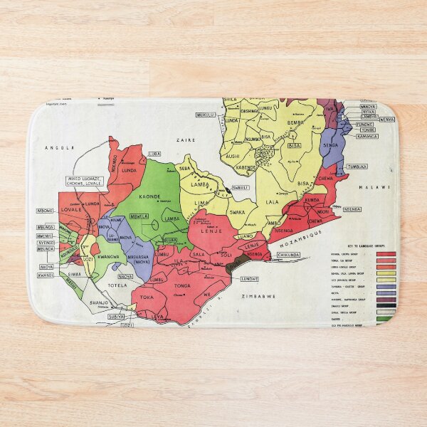 Item preview, Tribal Linguistic map Zambia designed and sold by romeobravado.