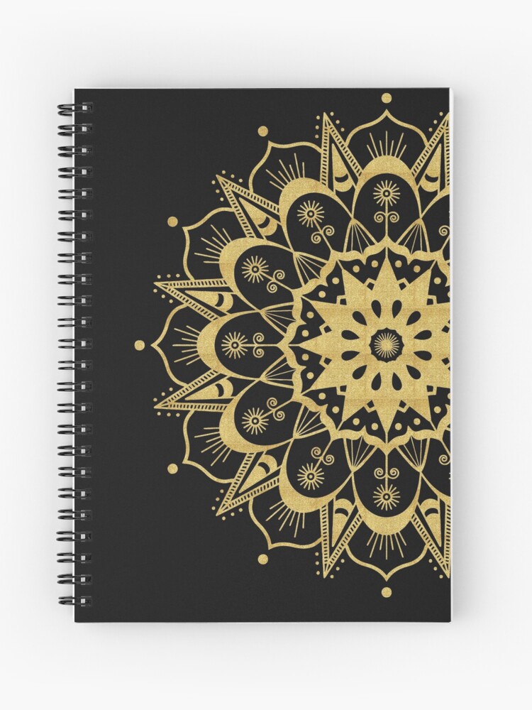 Black and gold mandala, Elegant aesthetic gold on black background fancy,  gold black and white