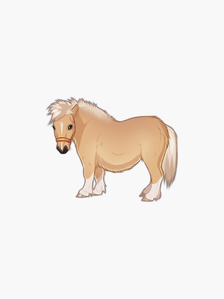 Thumbnail 3 of 3, Sticker, Palomino mini-pony sticker designed and sold by Noebelle.