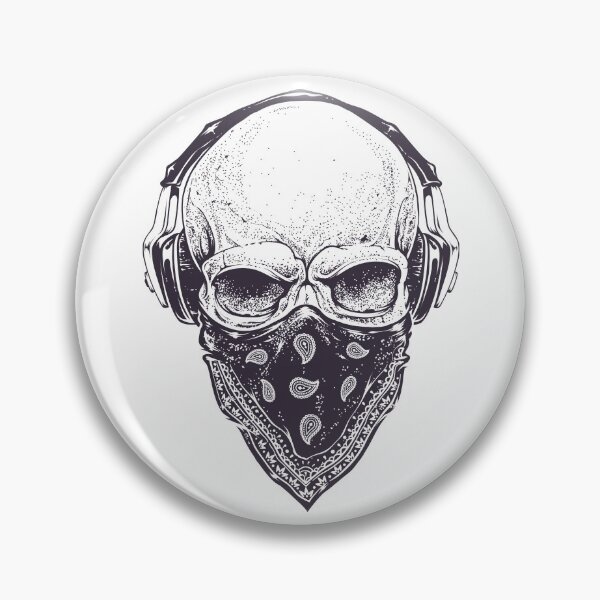 Item preview, Skull in Headphones designed and sold by Vecster.