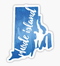 Rhode Island - blue watercolor Sticker
