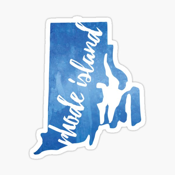 Rhode Island - blue watercolor Sticker