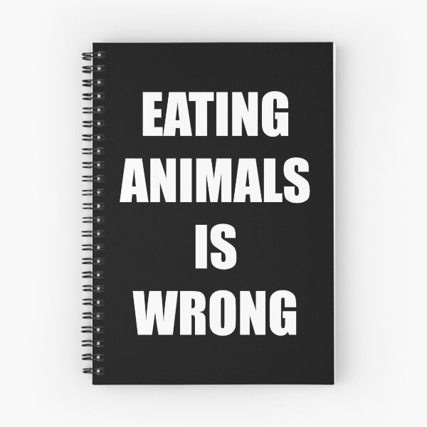 Item preview, Eating animals is wrong - For vegan and vegetarian friendly in plain bold impact text designed and sold by LookFrog.