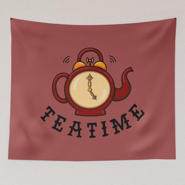 Artikelvorschau, Teatime Ringing Teapot Design - Roter Teekannenwecker für die Teezeit entworfen und verkauft von SteamParliament.