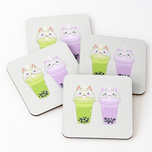 Item preview, Green Tea Boba And Taro And Milk Tea Matcha Kawaii Cute Animal designed and sold by gkao.
