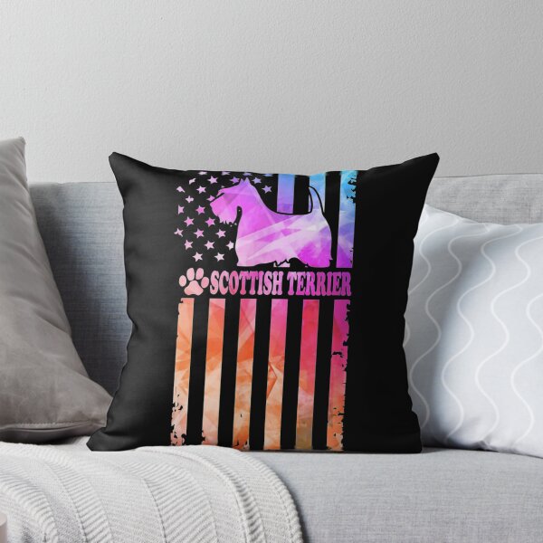 Item preview, Scottish Terrier Dog Watercolor American Flag Gifts designed and sold by SEANPARKERAU.