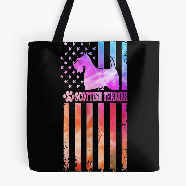 Item preview, Scottish Terrier Dog Watercolor American Flag Gifts designed and sold by SEANPARKERAU.