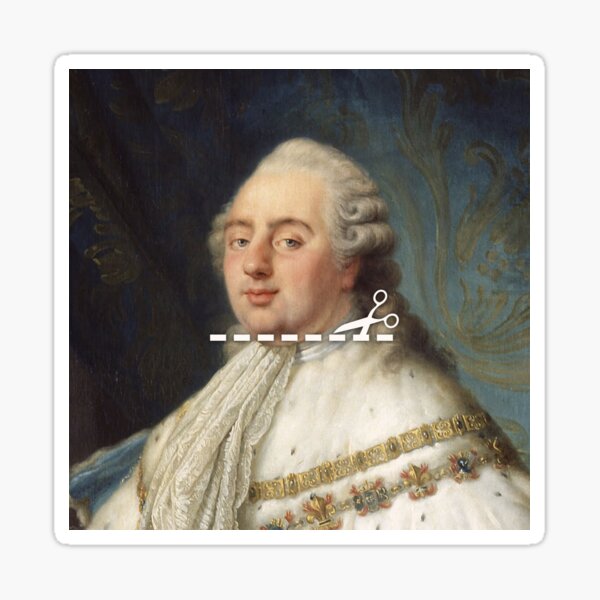 Cut Here - Louis XVI Sticker