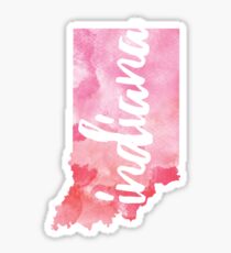 Indiana - pink watercolor Sticker