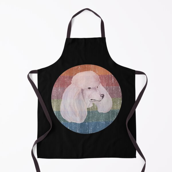 Item preview, White Poodle Dog Watercolor On Distressed Sunset designed and sold by ADAMANDREWSAU.