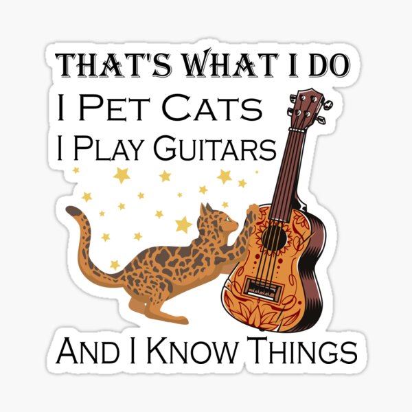 i pet cats play guitar and i know things