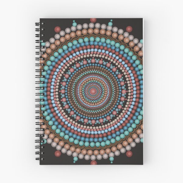 Item preview, Dot mandala design blue, orange and beige designed and sold by MandalaStone.