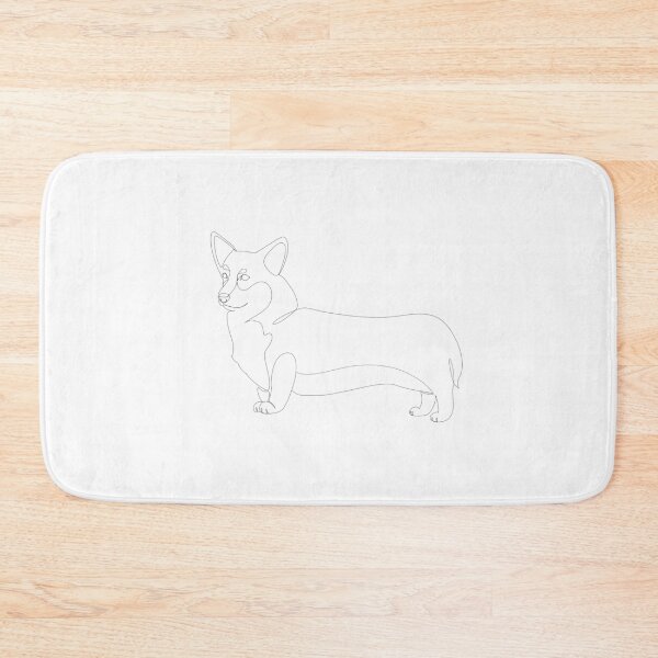 Item preview, Corgi . Single Line Drawing designed and sold by primapixie.