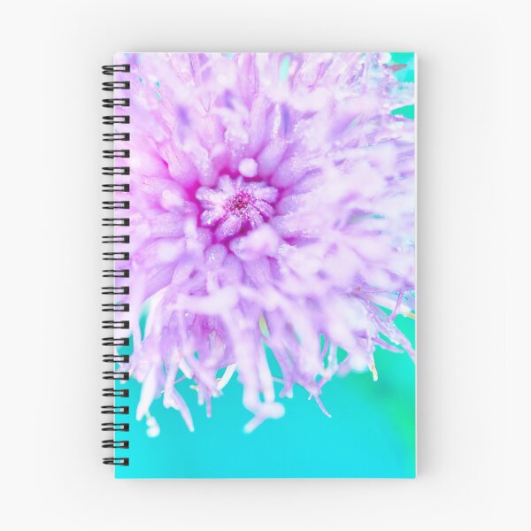 Item preview, Little Purple Wildflower Thistle Flower on Turquoise Background by Laura Currie designed and sold by LauraCurrie.