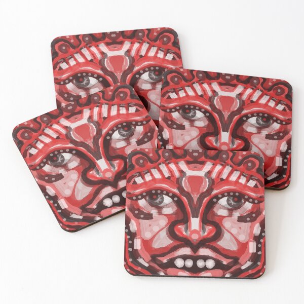 Item preview, Red Africans mask  designed and sold by jotcar.