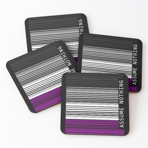 Item preview, Assume Nothing Asexual Pride Flag Barcode designed and sold by IntegrityDesign.