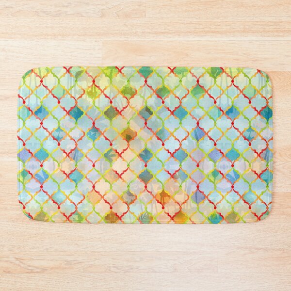 Aperçu de l'œuvre Motif géométrique en treillis multicolore créée et vendue par Lynnea Washburn.