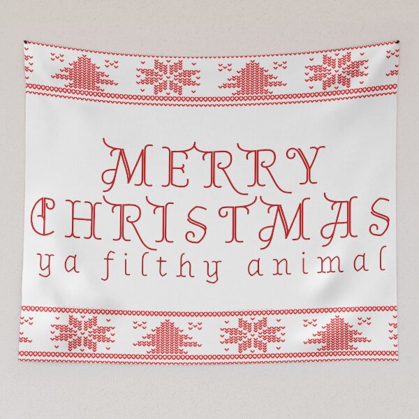 Item preview, Funny Merry Christmas ya Filthy Animal designed and sold by HugJen.