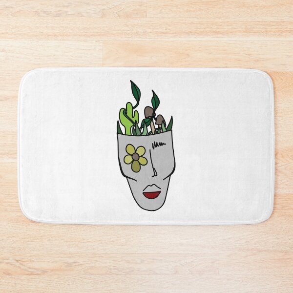 Item preview, plant head (grey w outline) designed and sold by Camille Girard.