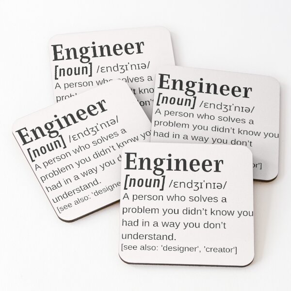 Item preview, Engineer Problem Solver Funny Dictionary Definition Engineering Designer designed and sold by DefinitionX.