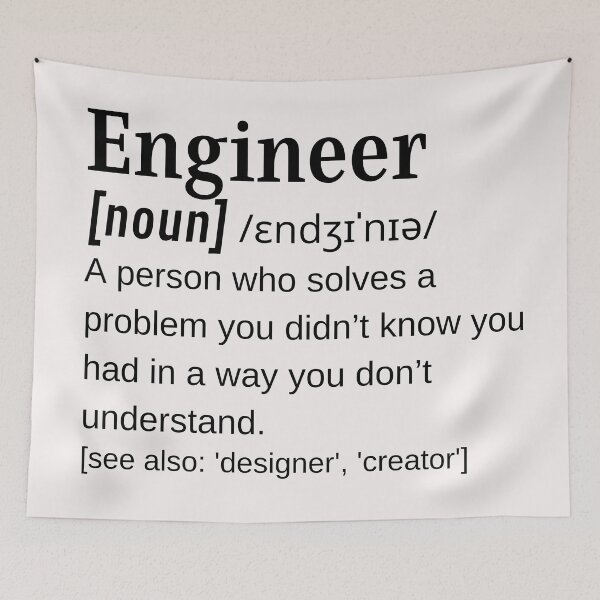 Item preview, Engineer Problem Solver Funny Dictionary Definition Engineering Designer designed and sold by DefinitionX.