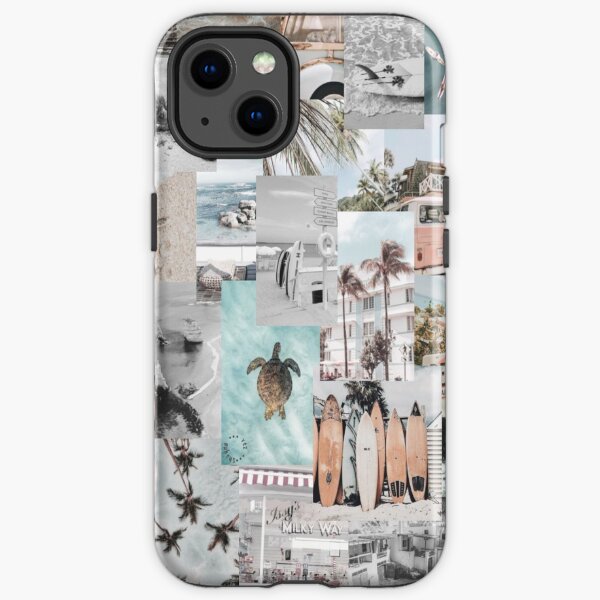 beach aesthetic collage iPhone Tough Case