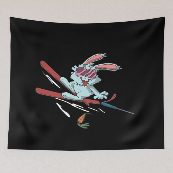 Item preview, Bunny skiing catching a carrot designed and sold by Monkey Ful.