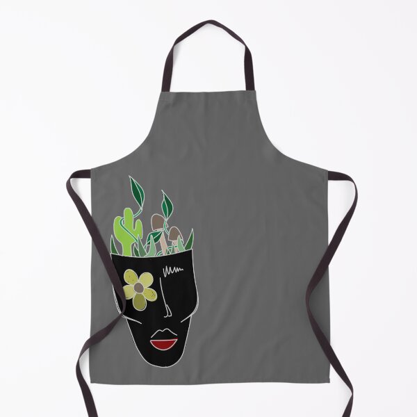 Item preview, plant head (black thin outline) designed and sold by Camille Girard.