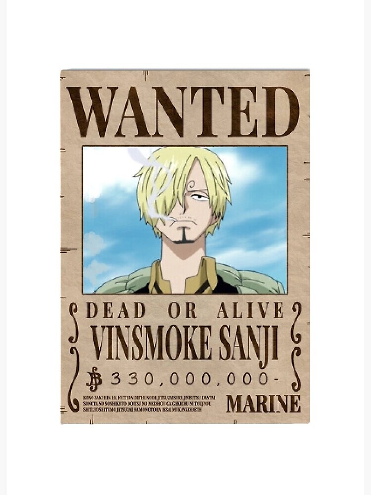 Sanji wanted poster - one piece Art Board Print for Sale by