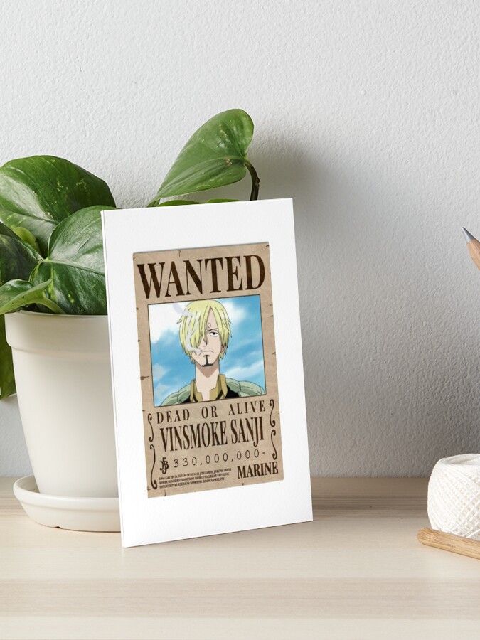 Sanji wanted poster - one piece Art Board Print for Sale by TheOPStore