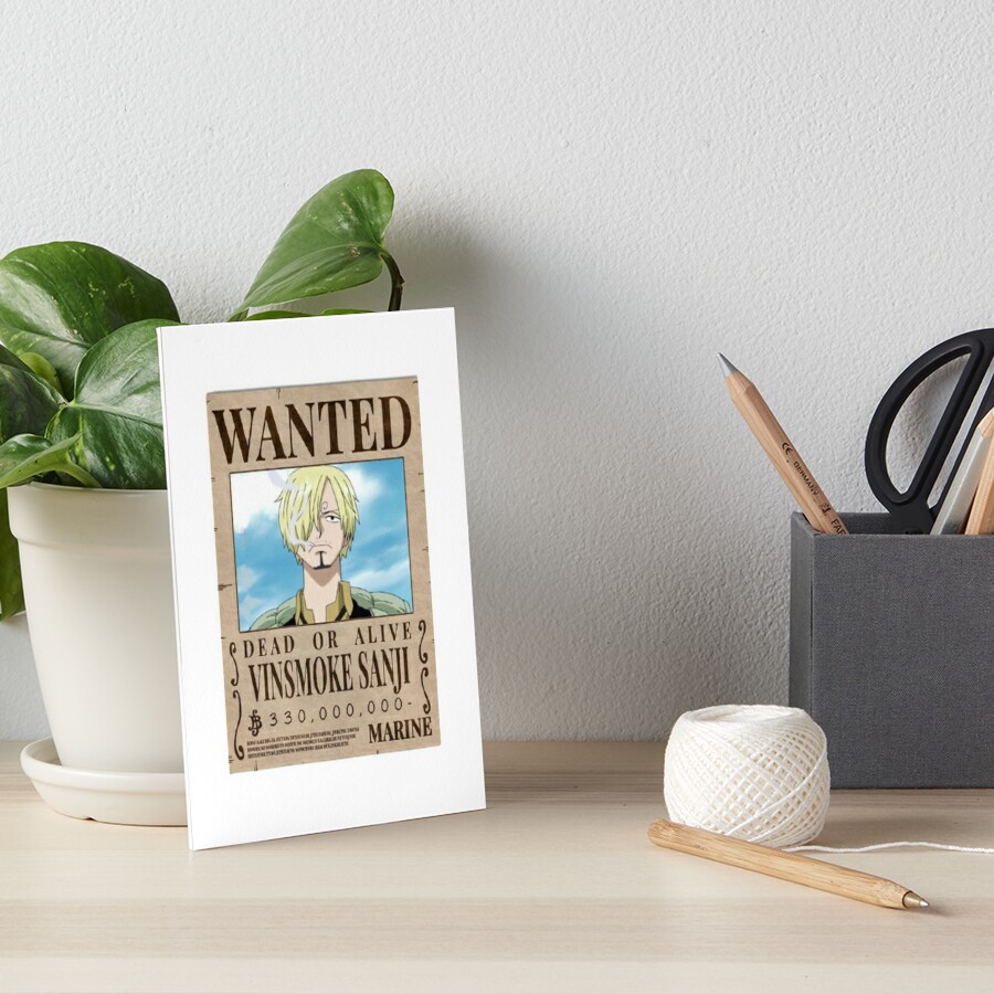 Sanji wanted poster - one piece Art Board Print for Sale by TheOPStore