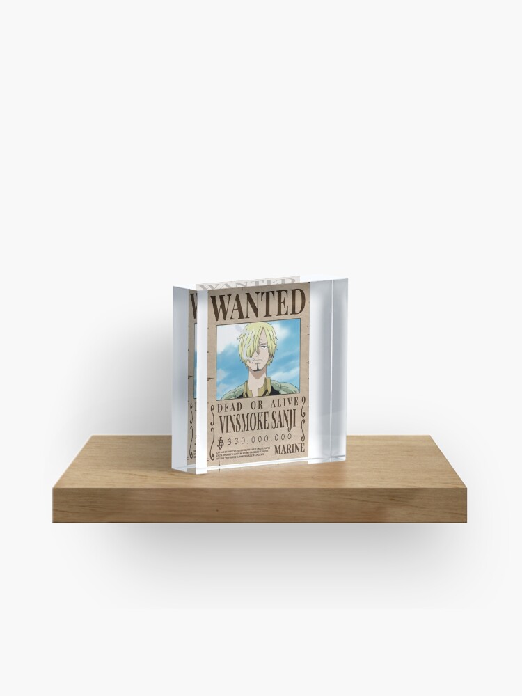 Sanji wanted poster - one piece Acrylic Block for Sale by TheOPStore