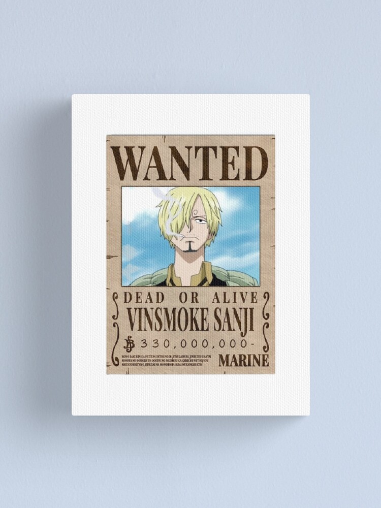 Sanji wanted poster - one piece Canvas Print for Sale by TheOPStore