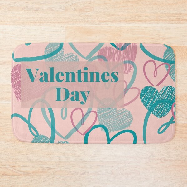 Item preview, Valentines Day - dirty pink and ocean green hearts designed and sold by GoodVibesOcean.