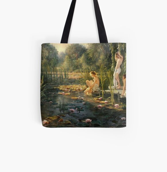 artist - Helene Beland #water #nature #outdoors #tree group river relaxation flower lake  All Over Print Tote Bag