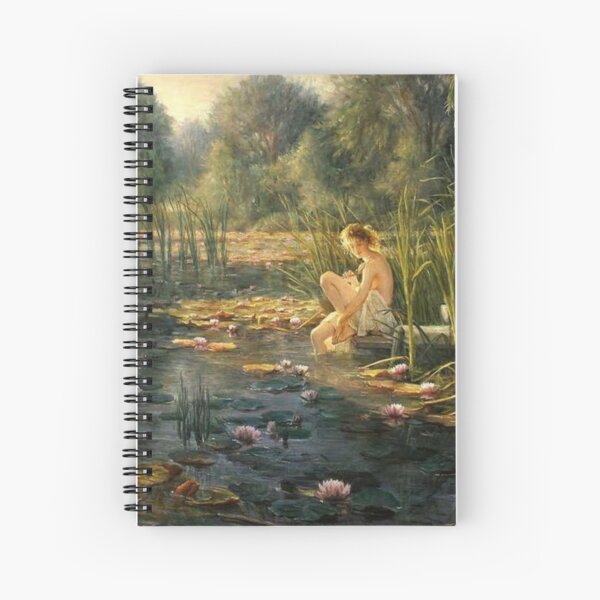 artist - Helene Beland #water #nature #outdoors #tree group river relaxation flower lake  Spiral Notebook