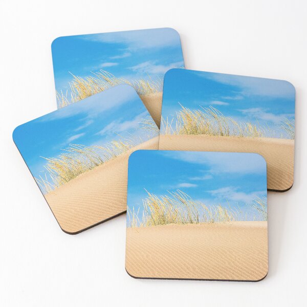 Item preview, Sea grass and dunes against a blue sky on a Camargue beach, France designed and sold by Michael Brewer.