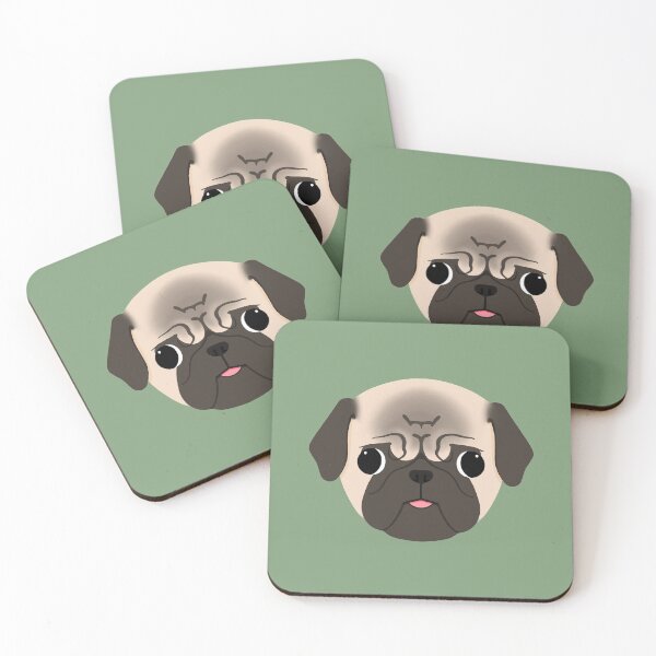 Item preview, Cute pug face portrait  designed and sold by KTJoh.
