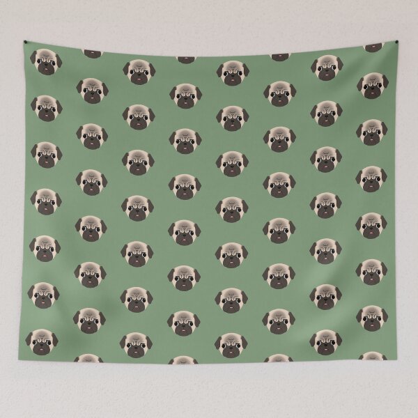 Item preview, Cute pug face portrait  designed and sold by KTJoh.