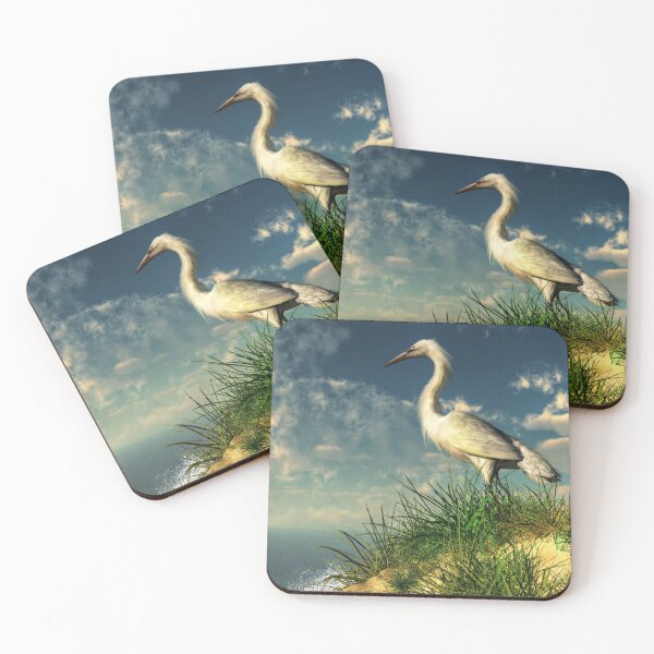 Item preview, Egret on a Grassy Dune designed and sold by Daniel Eskridge.