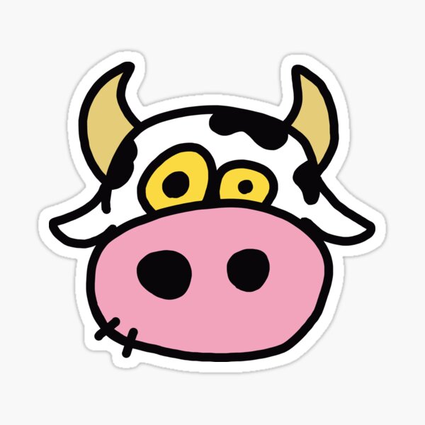 Happy Cow Farm Cartoon Stickers Redbubble