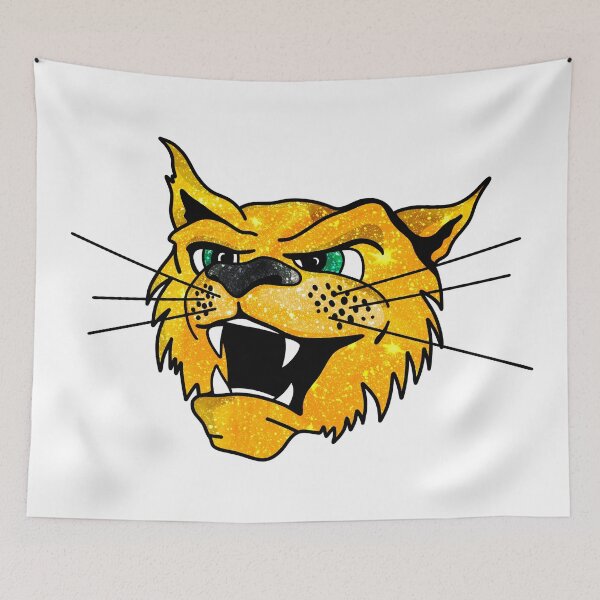 Item preview, Glitter Wiley D. Wildcat (Wilmington University) (1) designed and sold by ConceptualClub.