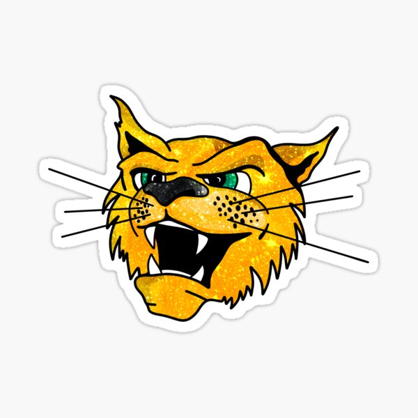 Item preview, Glitter Wiley D. Wildcat (Wilmington University) (1) designed and sold by ConceptualClub.