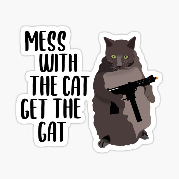 Mess With The Cat Get The Gat - Internet Meme